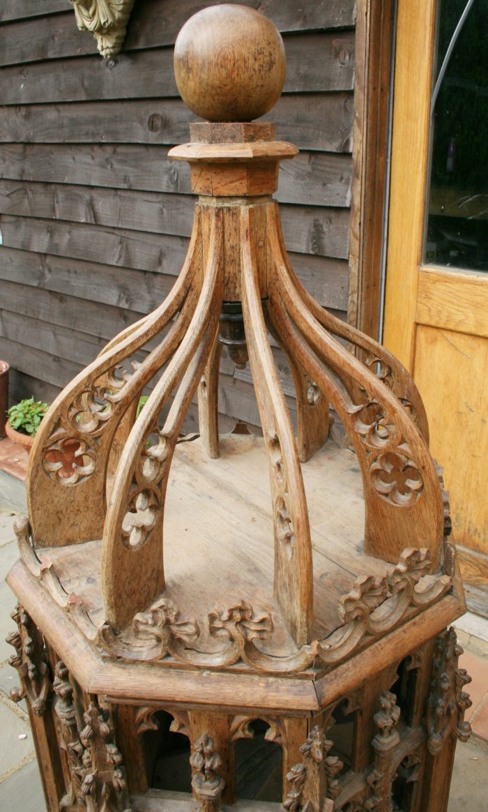Carved Gothic Oak Alter