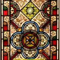 Pair Gothic Stained Glass Windows