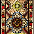 Pair Gothic Stained Glass Windows