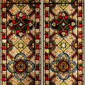 Pair Gothic Stained Glass Windows