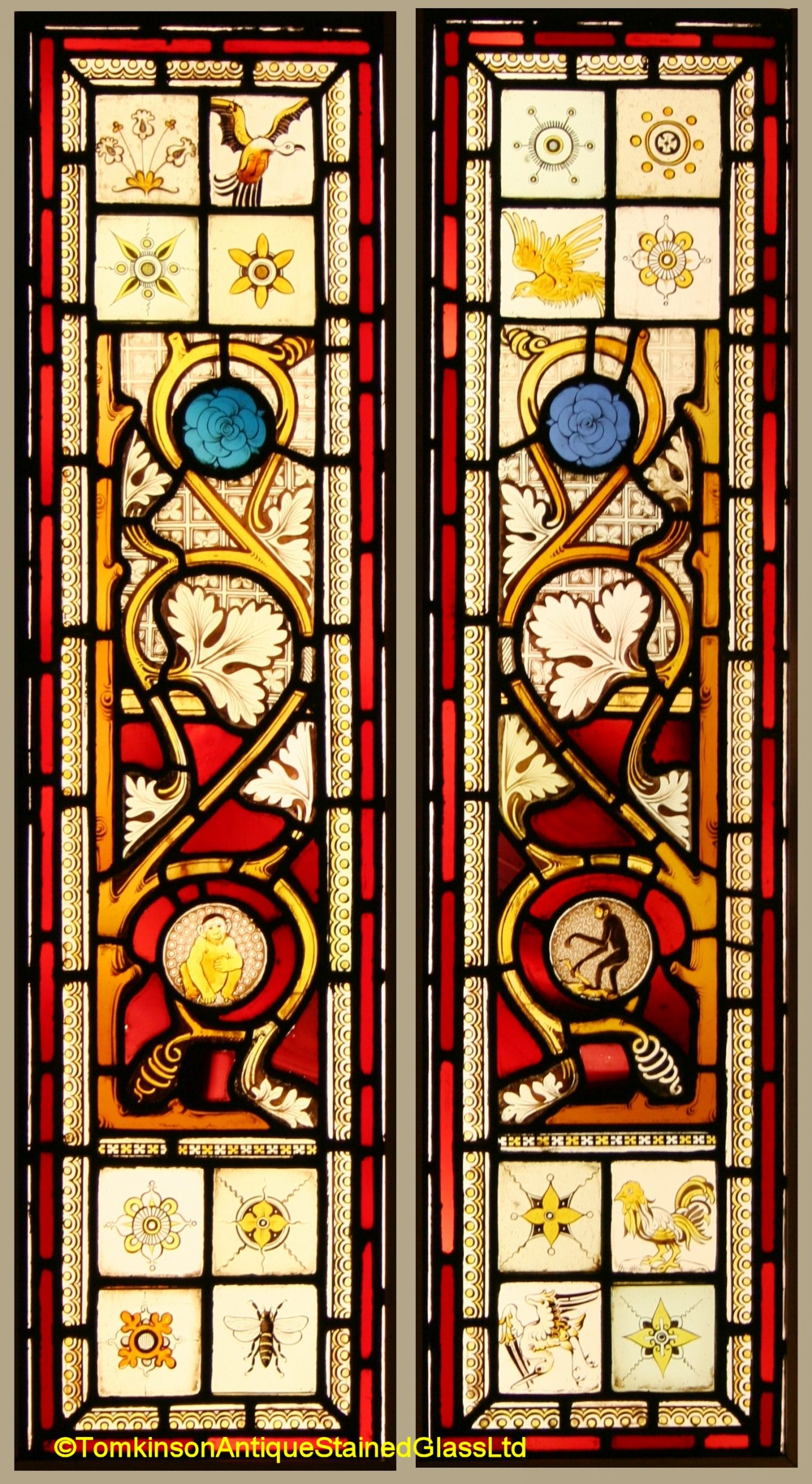 Pair Victorian Door Panels