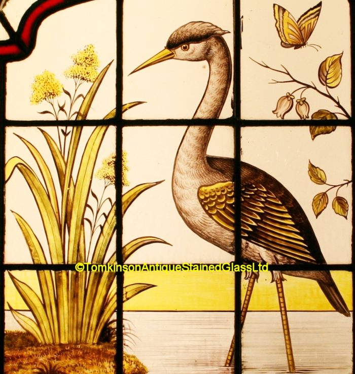 Ref: Vic634- Victorian Stained Glass Window - Pond Scene - Image 4