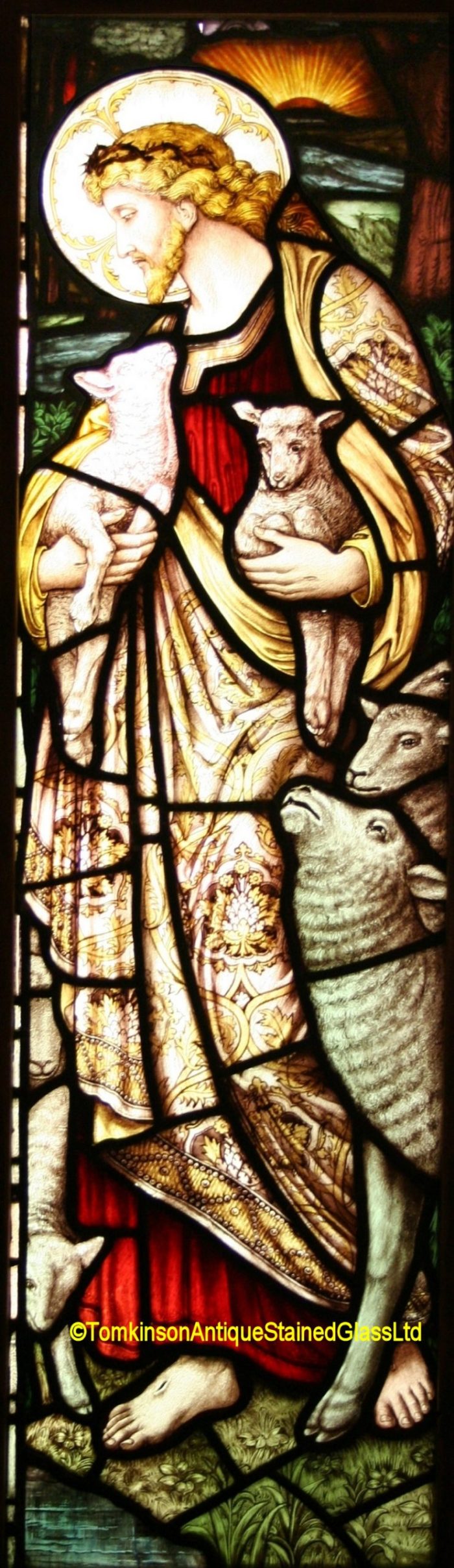 The Good Shepherd Victorian Stained Glass Window