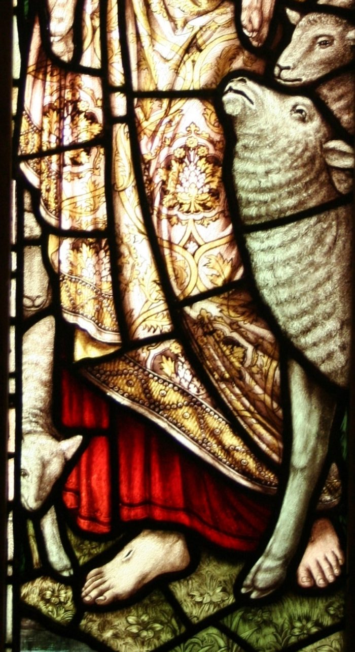 Ref: Rel393 - Antique Stained Glass Window - The Good Shepherd - Image 5