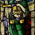 Justice Stained Glass Window