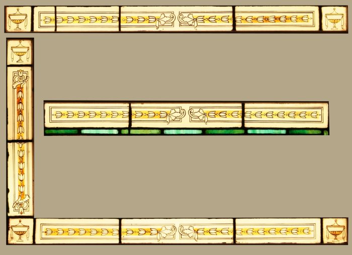 Ref: Vic650 - 3 Victorian Stained Glass Windows - Meadow Scene - Image 15