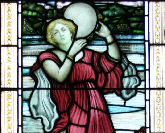 Ref: Vic650 - 3 Victorian Stained Glass Windows - Meadow Scene - Image 10