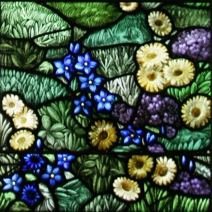 Ref: Vic650 - 3 Victorian Stained Glass Windows - Meadow Scene - Image 11