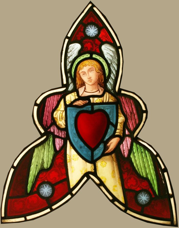 Antique Stained Glass Angels