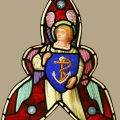 Antique Stained Glass Angels