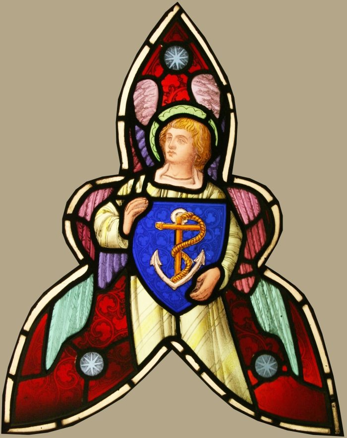 Antique Stained Glass Angels