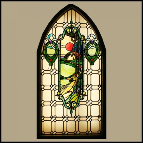 Art Nouveau Stained Glass Window