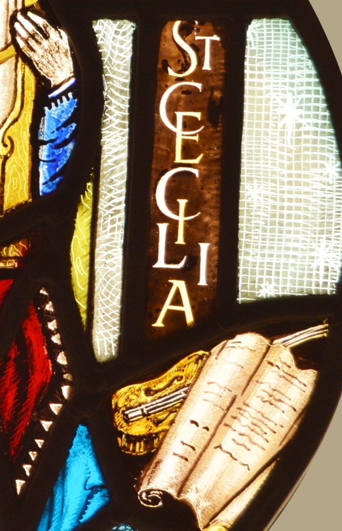St Cecilia Stained Glass Window