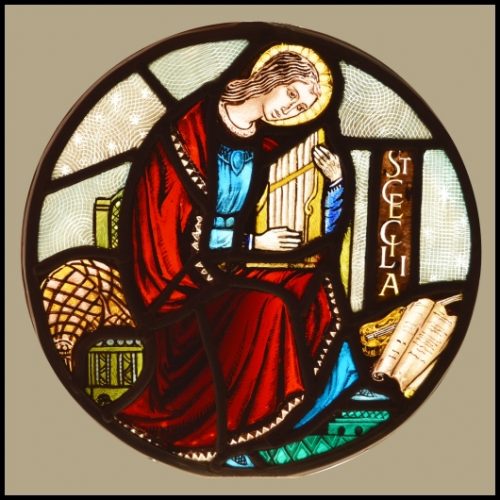 St Cecilia Stained Glass Window